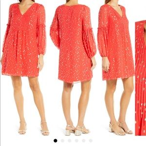 Cleme metallic dot dress